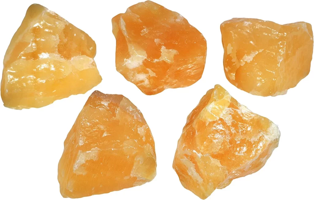 orange calcite crystals